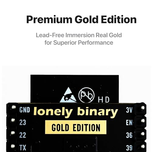 Lonely Binary 3-Pack ESP32 Gold WiFi BT 3 Expansion Bases for Arduino IDE