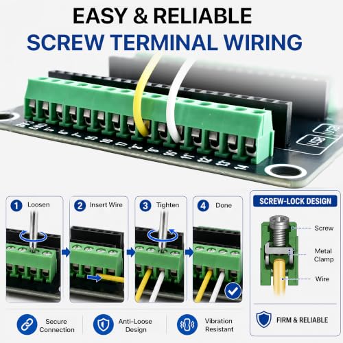 Lonely Binary ESP32-S3 N16R8 Dev Board + Screw Terminal Base, FPC Port