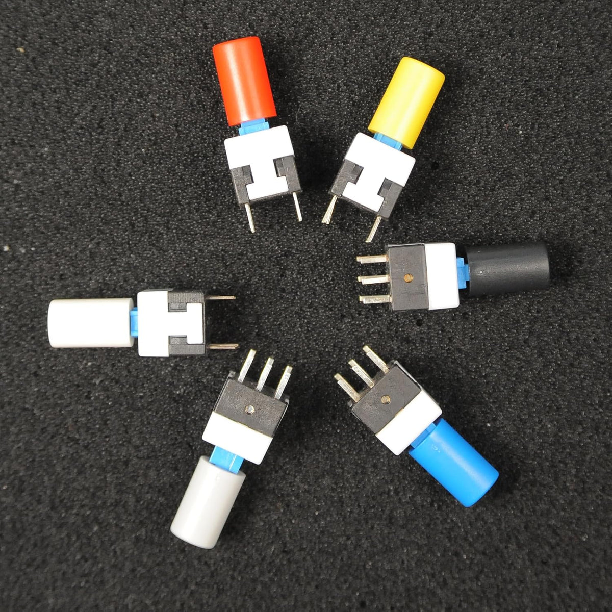 24-Pack DPDT Push Button Switches, 8x8mm