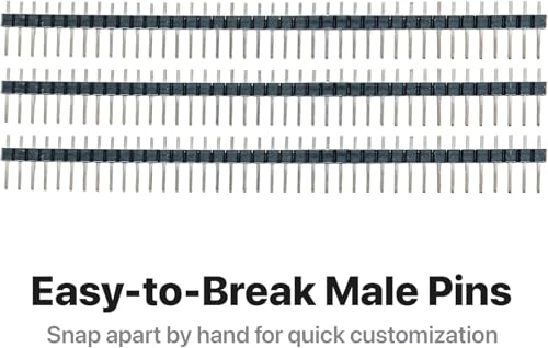 Lonely Binary 75-Piece 2.54mm Pin Header Kit, Male and Female 40-Pin Rows