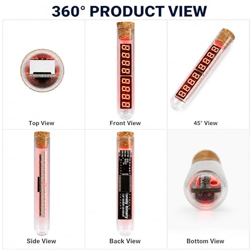 Lonely Binary MAX7219 Vintage Tube LED Clock Kit for ESP32 & Arduino