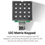 LONELY BINARY 2-Pack 4x4 Matrix Keypad with I2C Adapter for Arduino IDE