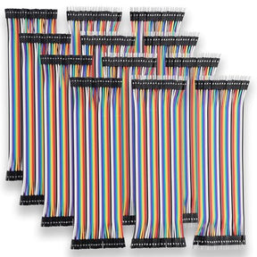 LONELY BINARY 480-Pack Breadboard Jumper Wires 20cm M-M M-F F-F for Arduino