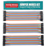LONELY BINARY 120-Pack Breadboard Jumper Wires 20cm M-M M-F F-F for Arduino
