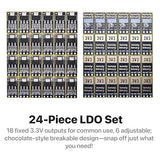 Lonely Binary 24-Pack AMS1117 LDO Regulator 18x 3.3V + 6X Adjustable Module