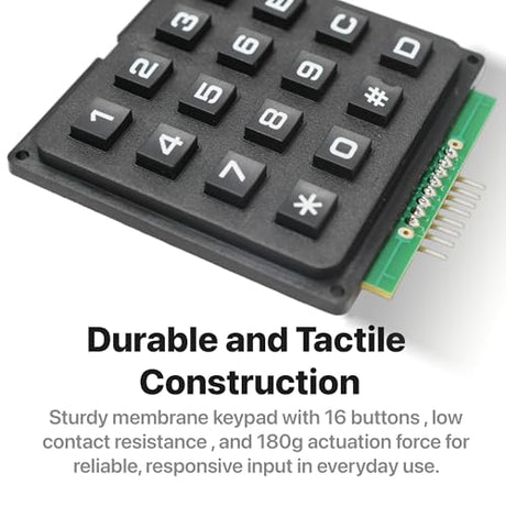 LONELY BINARY 2-Pack 4x4 Matrix Keypad with I2C Adapter for Arduino IDE