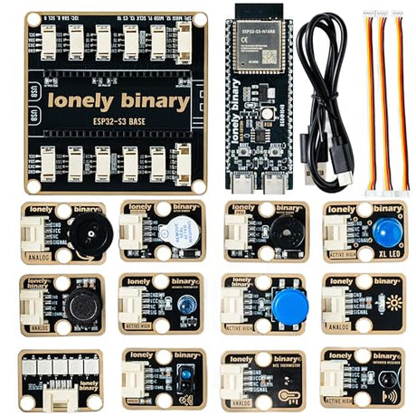Lonely Binary TinkerBlock ESP32-S3 Starter Kit 12 Sensors for Arduino IDE