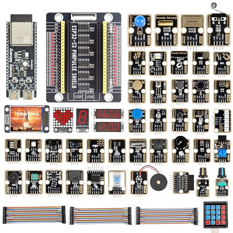 Lonely Binary ESP32-S3 STEM Learning Kit, 46 Sensor Modules and Dev Board