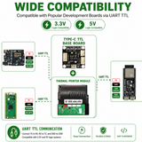LONELY BINARY 58mm Thermal Label Printer Module Kit, ESP32-S3 TTL Base