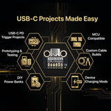 12-Pack USB-C Breakout Board, 5.1K Resistor DIP