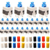 24-Pack DPDT Push Button Switches, 8x8mm