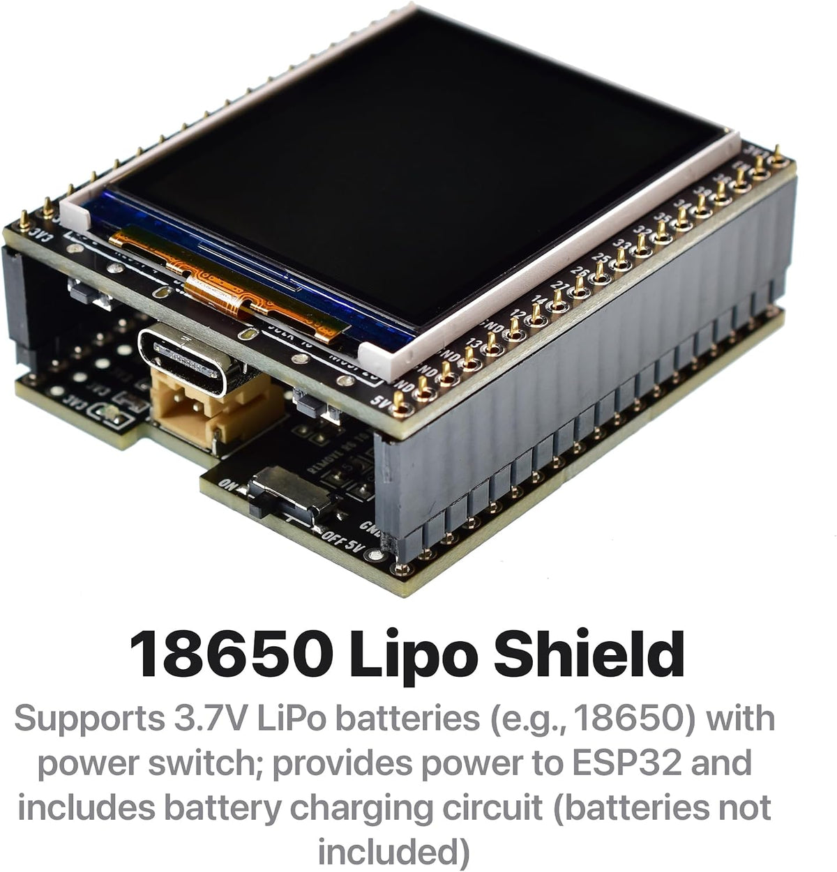ESP32 1.8" LCD Dev Board + LiPo Expansion Shield