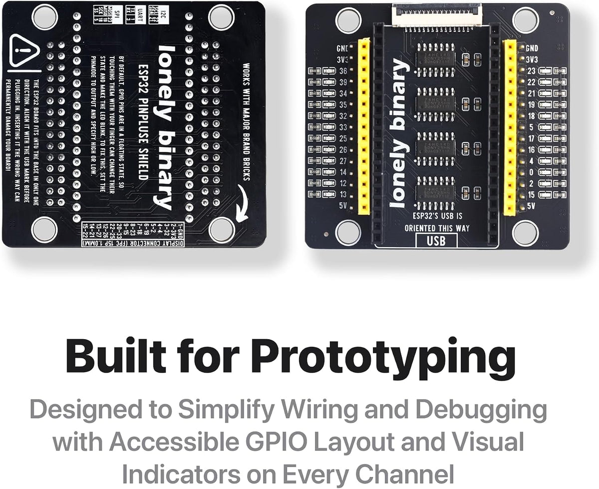 3-Pack ESP32 WROOM-32UE with IPEX Antenna + GPIO LED