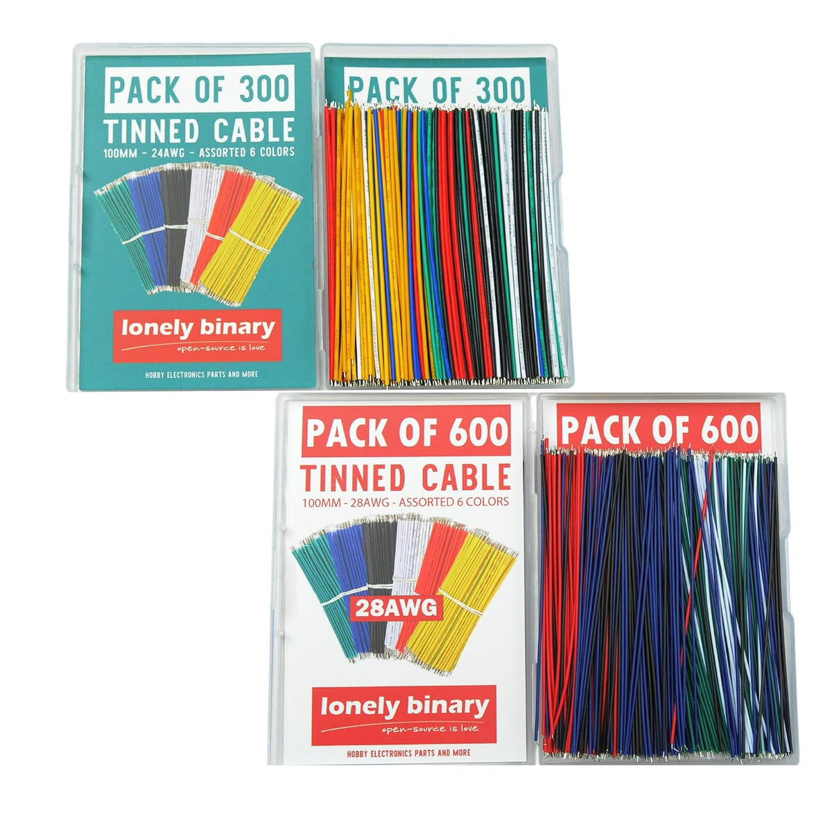 900-Piece Soldering Jumper Wire Kit, 28AWG & 24AWG