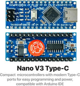 3-Pack Nano V3.0 ATmega328P USB-C + 3 Expansion Bases