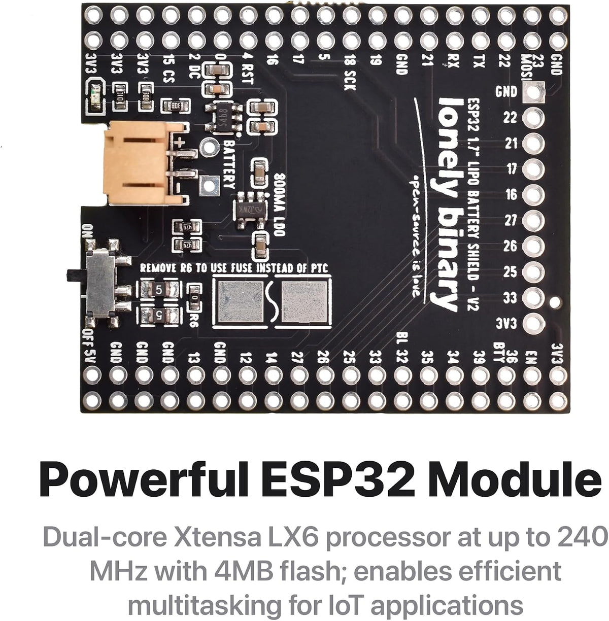 ESP32 1.8" LCD Dev Board + LiPo Expansion Shield