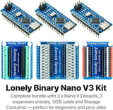 3-Pack Nano V3.0 ATmega328P USB-C + 3 Expansion Bases