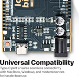 3-Pack UNO R3 ATmega328P Board USB-C, ENIG Gold