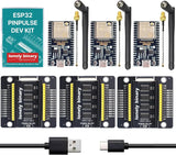 3-Pack ESP32 WROOM-32UE with IPEX Antenna + GPIO LED