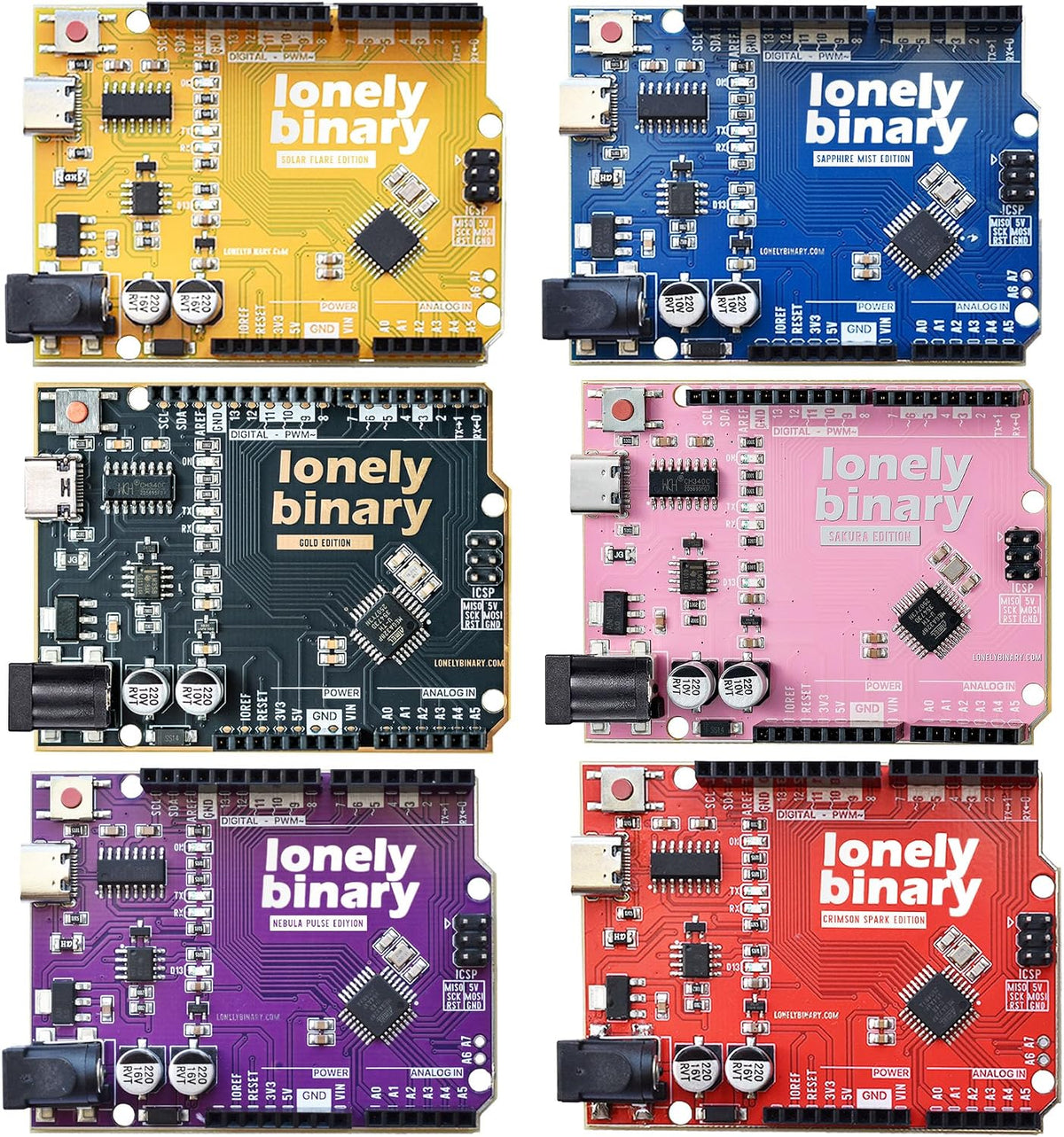 DIY UNO R3 Kit, ATmega328P Through-Hole