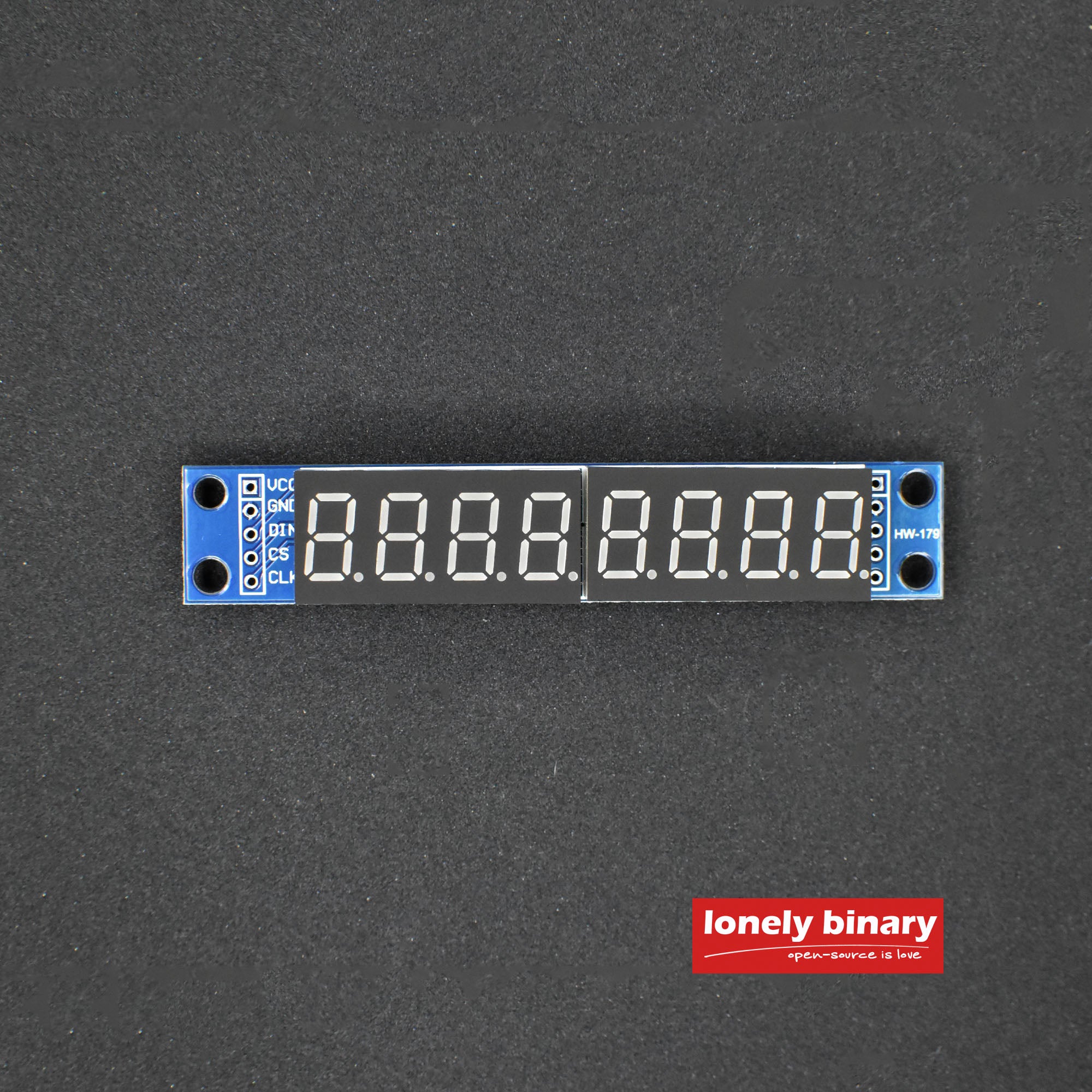 MAX7219 8 Digit LED Digital Display Module – Lonely Binary