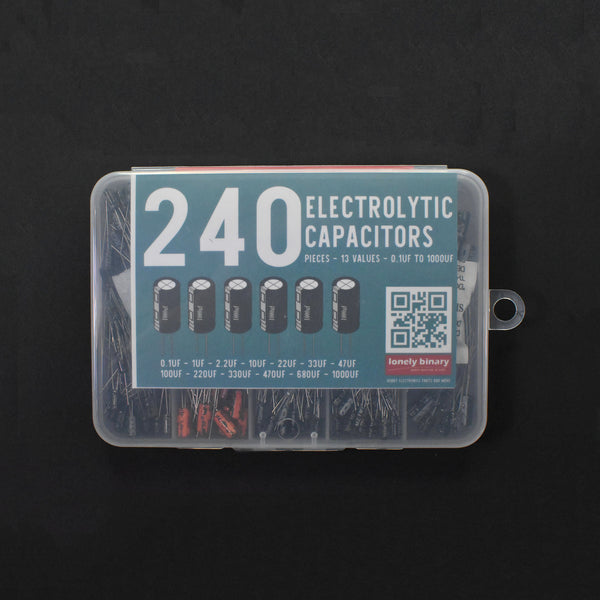 Electrolytic Capacitors 240 Pieces - 13 Values - 0.1 UF To 1000UF