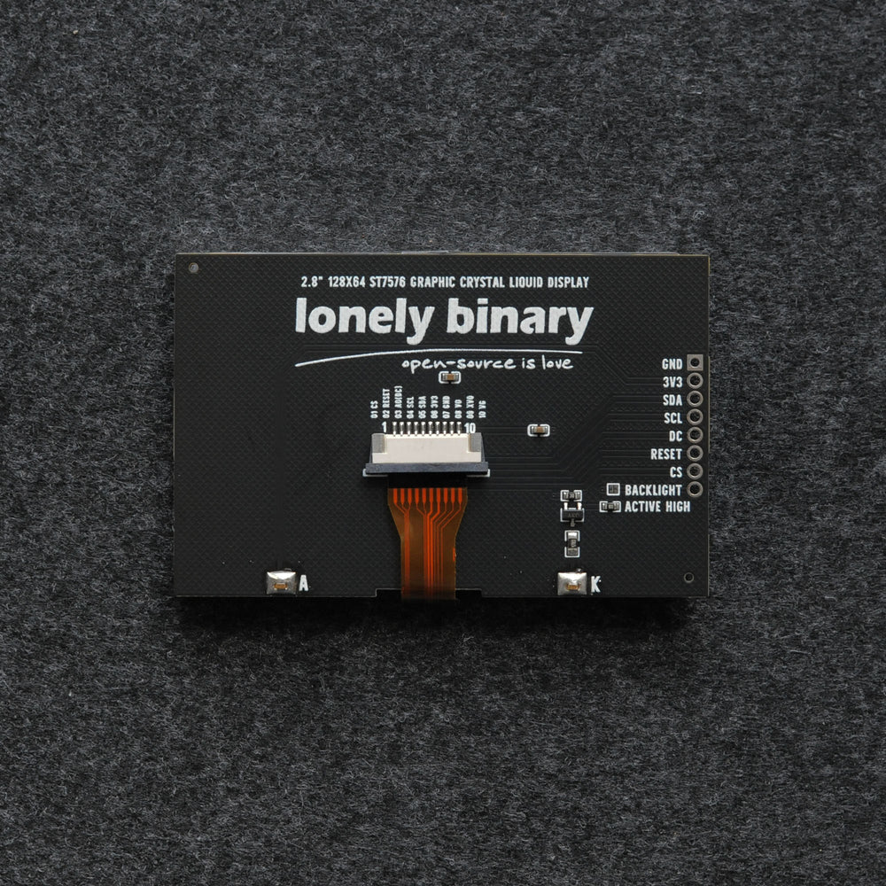 2.8" 128x64 Graphic LCD