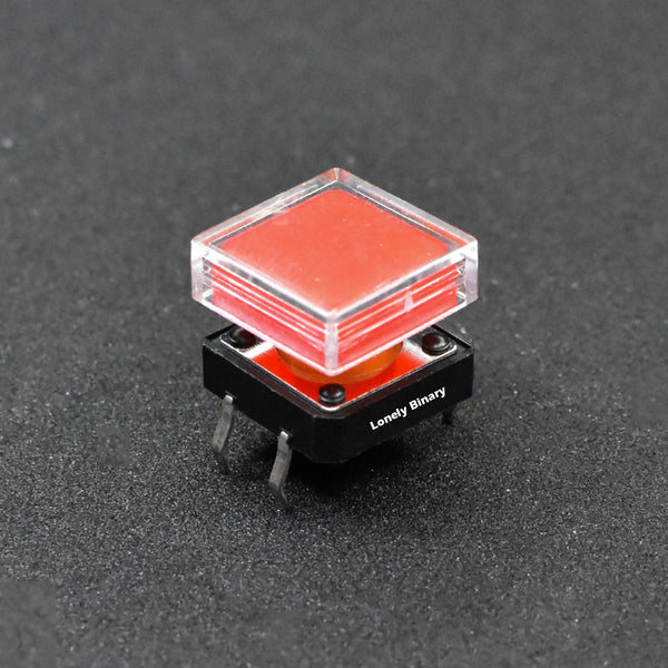 Square Tact Switch with Clear Cap 12 x 12mm - Assorted Pack