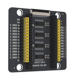 ESP32 PinPulse Shield swung 30 degrees away on its left edge