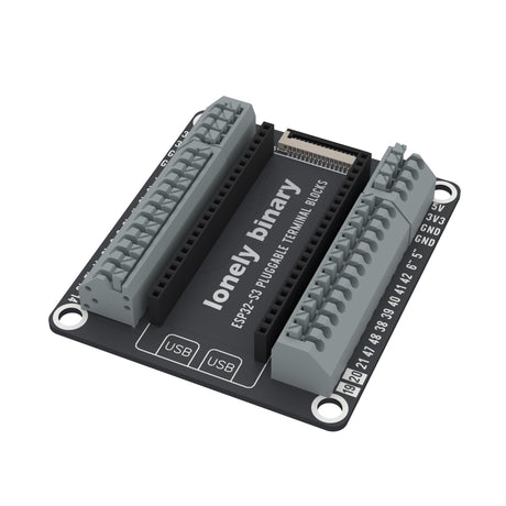 ESP32-S3 Pluggable Terminal Base, angled view